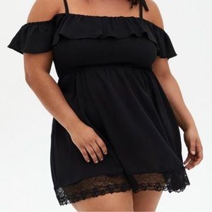Torrid cover up lace trim black dress NWT SIZE 2X